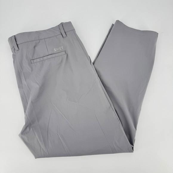 Swet Tailor Mens Bobby McMillen State U Performance Chino Pants Gray Size 40x29